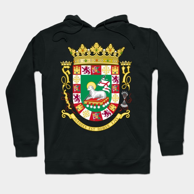 Coat of arms of the Commonwealth of Puerto Rico Hoodie by Flags of the World